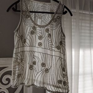Sheer beaded tank